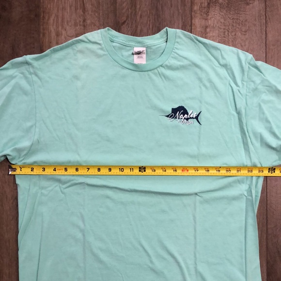 NWOT! - NAPLES FLORIDA Paradise Outfitters 100% Ring Spun Cotton Fishing Tee - Picture 8 of 8
